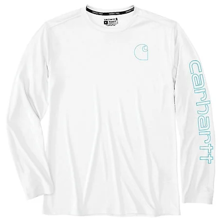 Women's mock - neck sweatshirt made of moisture - wicking material for fitness useForce Sun Defender Lightweight Long-Sleeve Logo Graphic T-Shirt - White Women's mock - neck sweatshirt made of moisture - wicking material for fitness useForce Sun Defender Lightweight Long-Sleeve Logo Graphic T-Shirt - White
