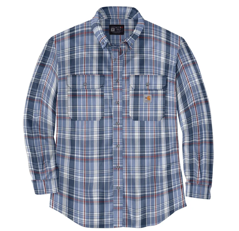 Women's zip - front sweatshirt with contrast stitching for a sporty aestheticFR Rugged Flex Twill Plaid Shirt - Coastal Women's zip - front sweatshirt with contrast stitching for a sporty aestheticFR Rugged Flex Twill Plaid Shirt - Coastal