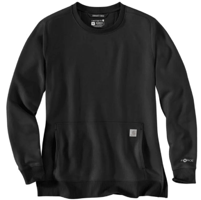 Women's crew - neck sweatshirt in a heather gray shade for a classic and versatile optionWomen's Long Sleeve Force Crew Sweatshirt - Black Women's crew - neck sweatshirt in a heather gray shade for a classic and versatile optionWomen's Long Sleeve Force Crew Sweatshirt - Black