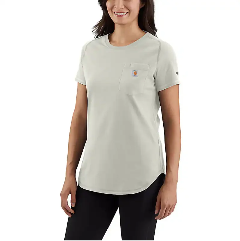 Women's oversized cropped hoodie with drawstrings for a trendy lookWomen's Force Relaxed Fit Midweight Pocket T-Shirt - Malt Women's oversized cropped hoodie with drawstrings for a trendy lookWomen's Force Relaxed Fit Midweight Pocket T-Shirt - Malt