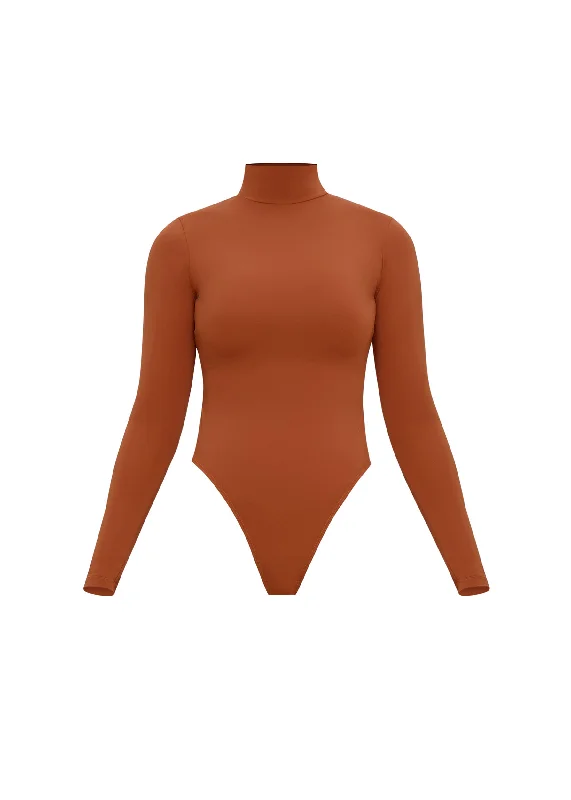 Convertible Straps Bodysuits for Multiple Styling OptionsCOLLO BODYSUIT - PUMPKIN