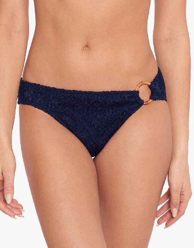 UV - protection bikini for safe sun exposure during beach daysCrochet Rattan Ring Bikini Pant - Navy UV - protection bikini for safe sun exposure during beach daysCrochet Rattan Ring Bikini Pant - Navy
