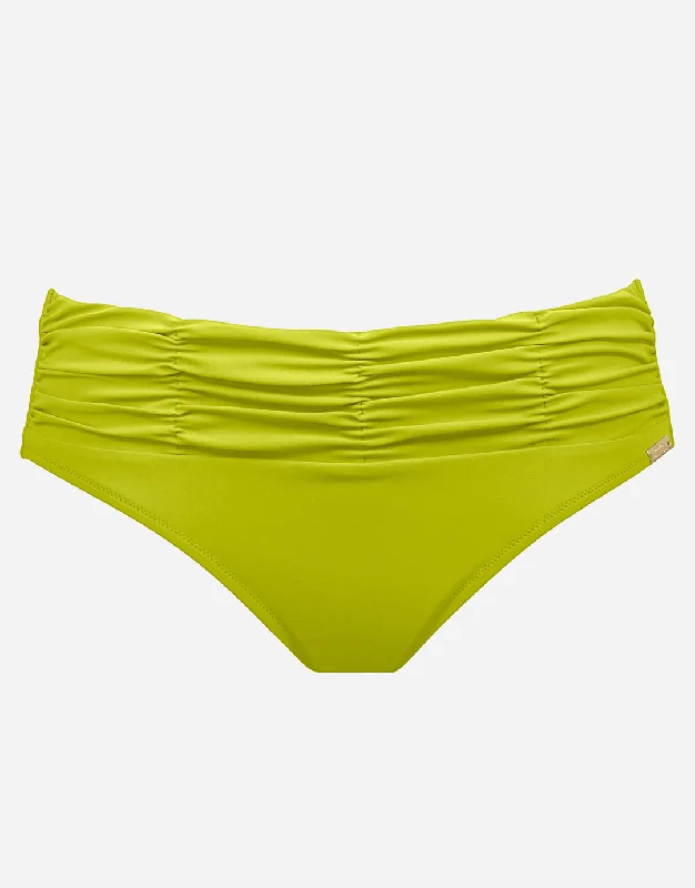 Push - up bikini top to enhance the bust for a confident beach appearanceElements Ruched Bikini Pant - Kiwi Green
