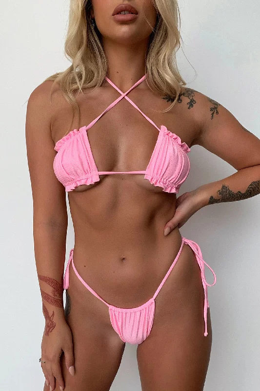Convertible bikini that can be worn in multiple styles for versatilityEuphoria Bikini Bottoms - Pink Convertible bikini that can be worn in multiple styles for versatilityEuphoria Bikini Bottoms - Pink