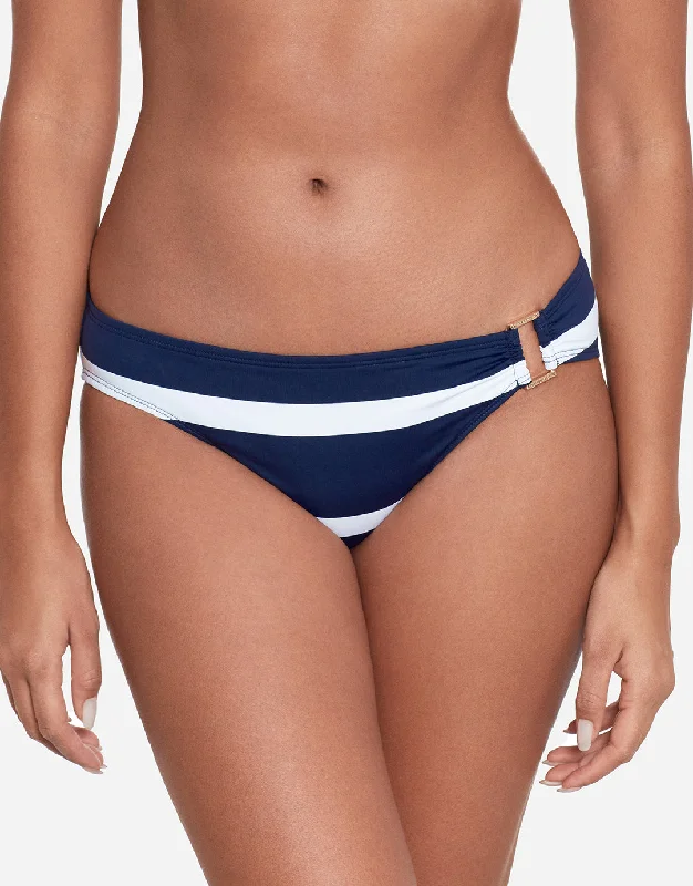 Neon - colored bikini to stand out on the beachMariner Stripe Ring Hipster Bikini Pant - Navy and White Neon - colored bikini to stand out on the beachMariner Stripe Ring Hipster Bikini Pant - Navy and White