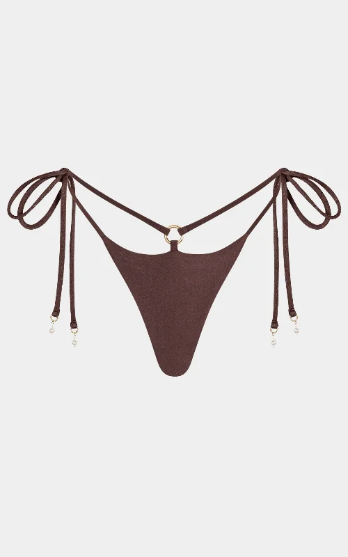 Sustainable bikini made from recycled materials for eco - conscious beachgoersMatilda Bottom Espresso Sustainable bikini made from recycled materials for eco - conscious beachgoersMatilda Bottom Espresso