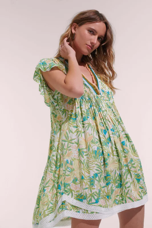 Sequined cover ups for a glamorous poolside eveningMini Dress Sasha Green Orchid