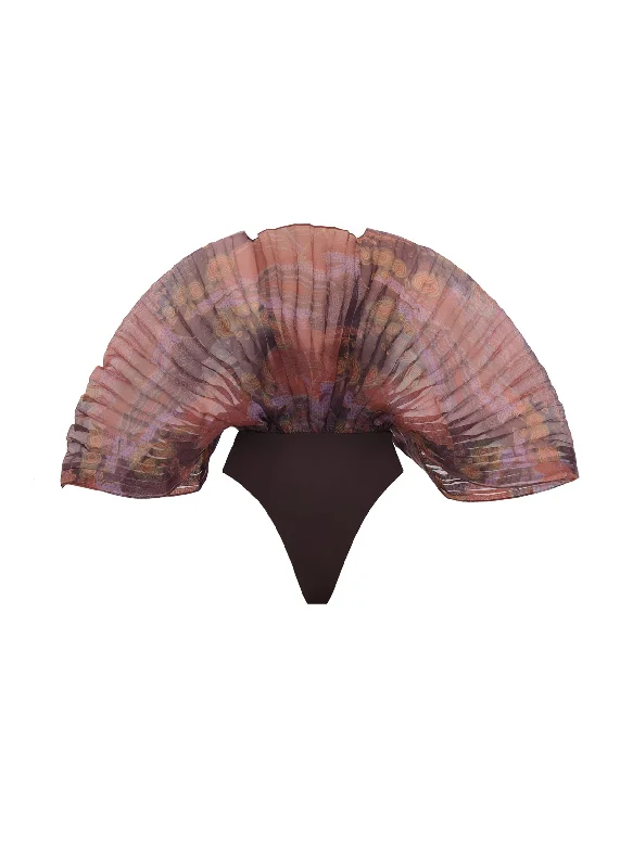 Cut - Out Bodysuits for a Trendy and Fashion - Forward StyleSOMBRA BODYSUIT - KAVA PRINT Cut - Out Bodysuits for a Trendy and Fashion - Forward StyleSOMBRA BODYSUIT - KAVA PRINT