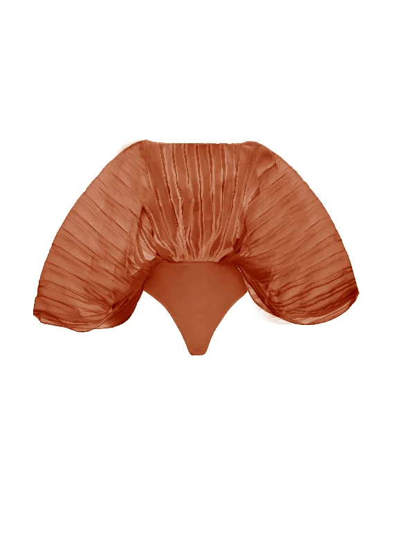 Metallic Bodysuits for a Glitzy and Glamorous Night OutSOMBRA BODYSUIT - RUST POMEGRANATE Metallic Bodysuits for a Glitzy and Glamorous Night OutSOMBRA BODYSUIT - RUST POMEGRANATE